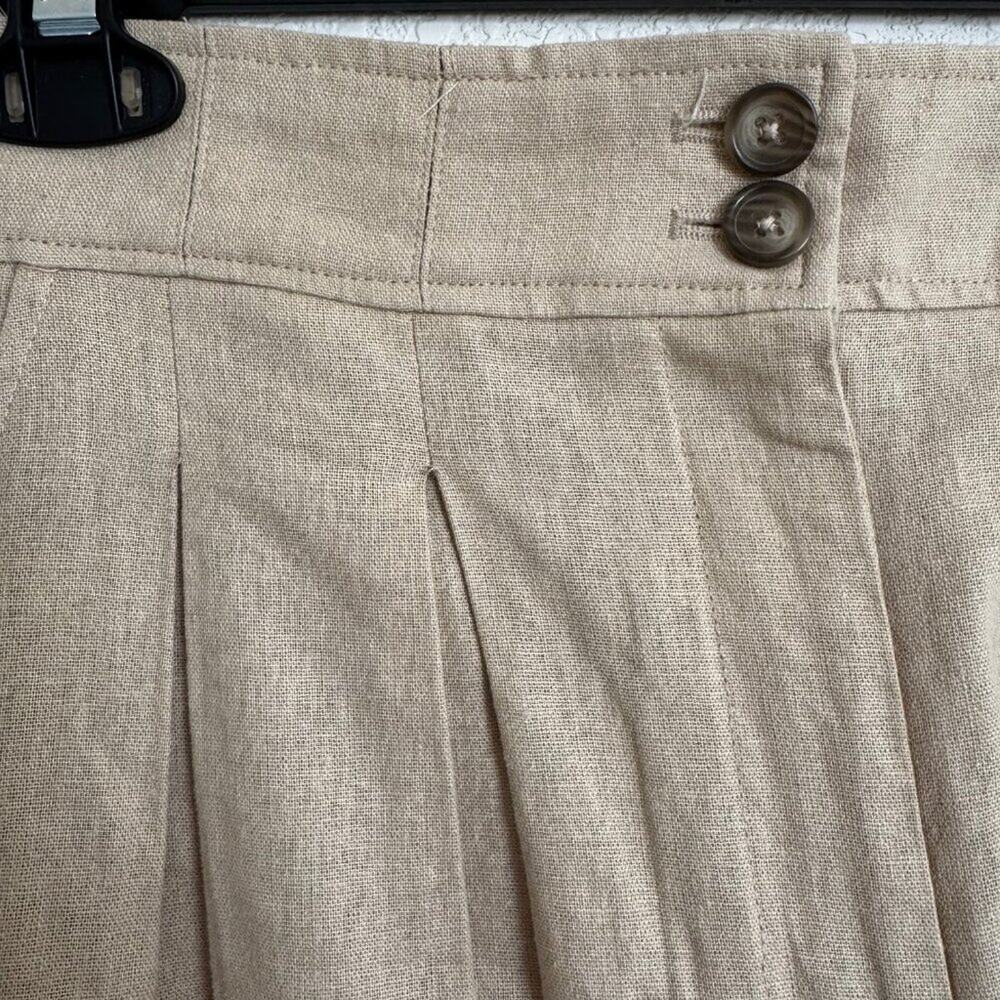 Jason Wu | NWT Khaki Colored Linen Blend High-Waisted Shorts size 12 - Picture 10 of 12